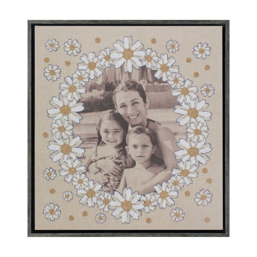 blooming daisies gold wall art