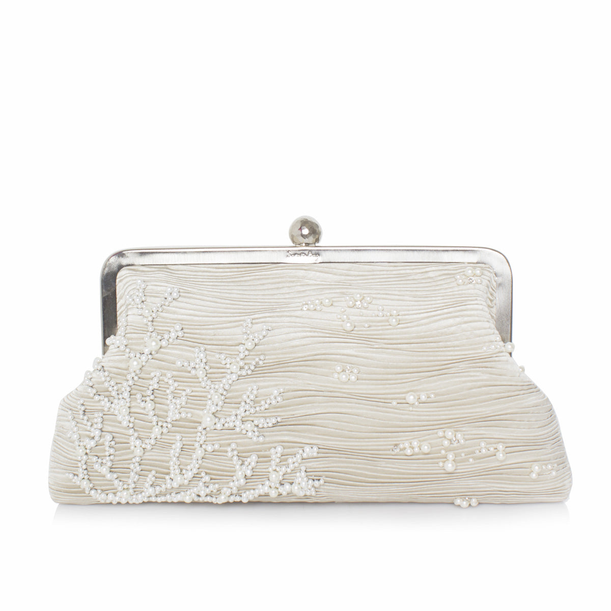 coral waves classic clutch bag with shoulder chain