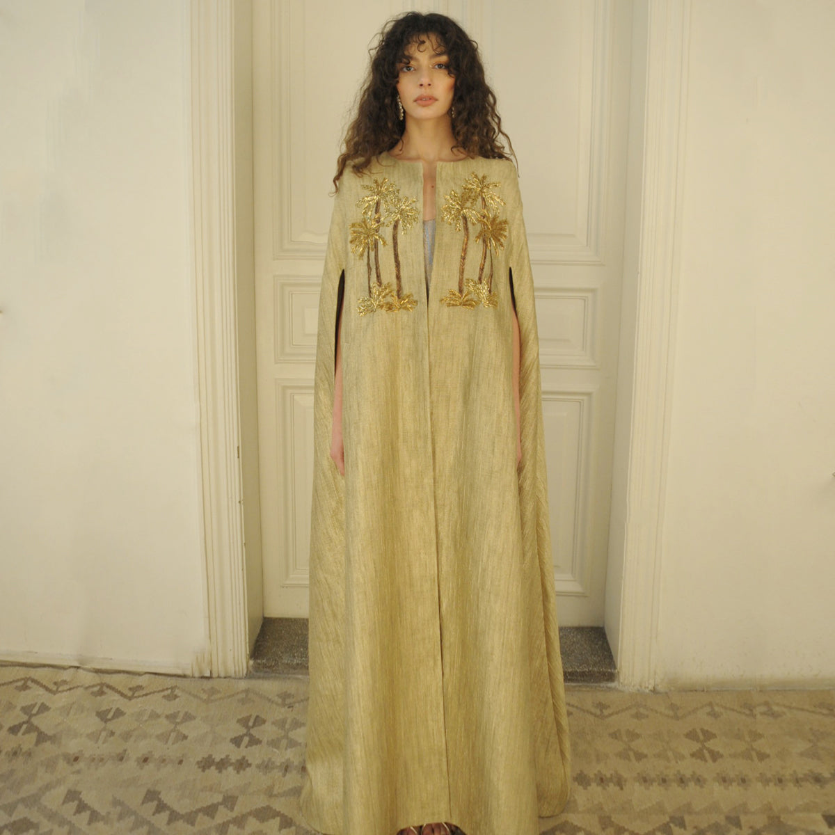 golden oasis gold imperial cape outerwear, cape