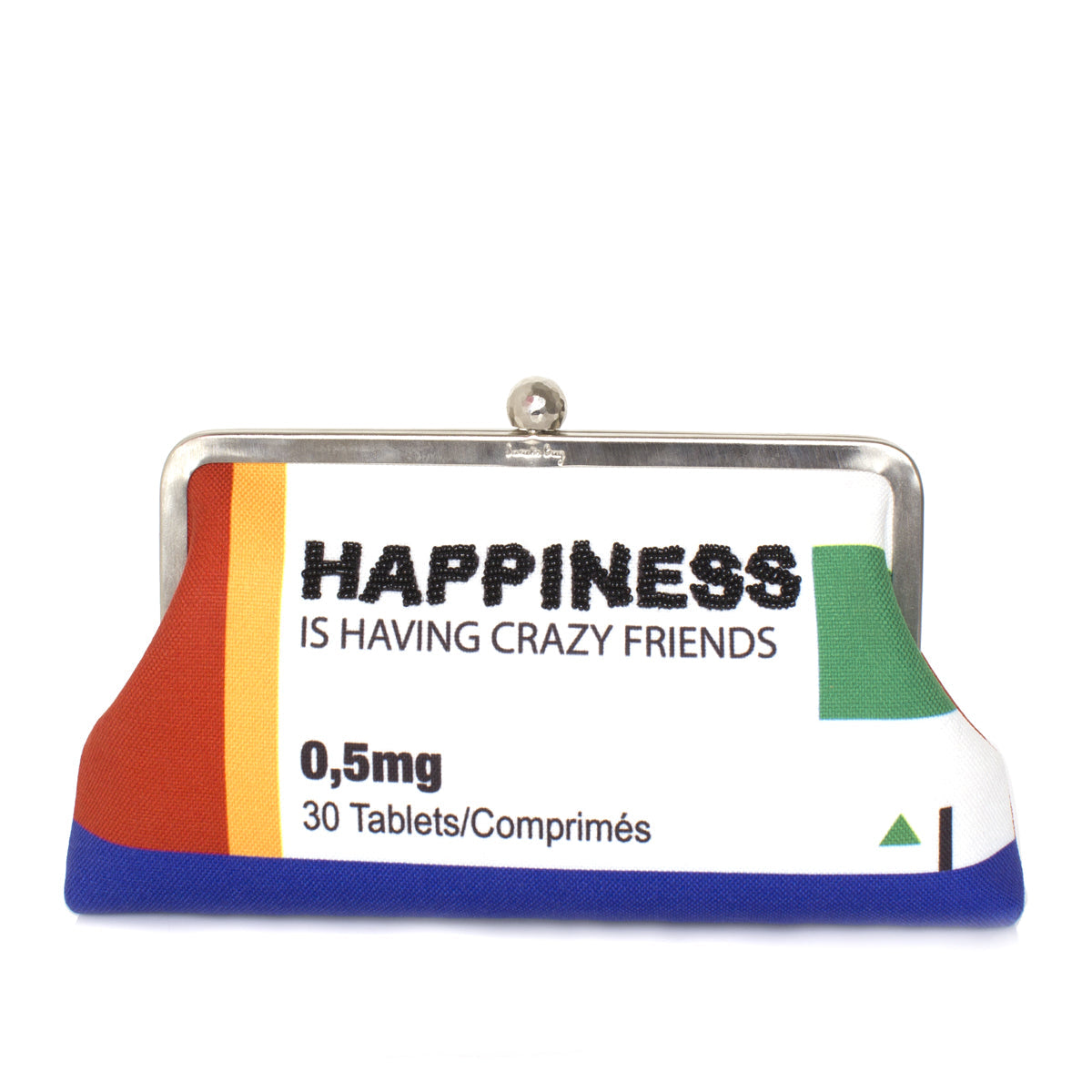 happiness classic clutch bag with shoulder chain