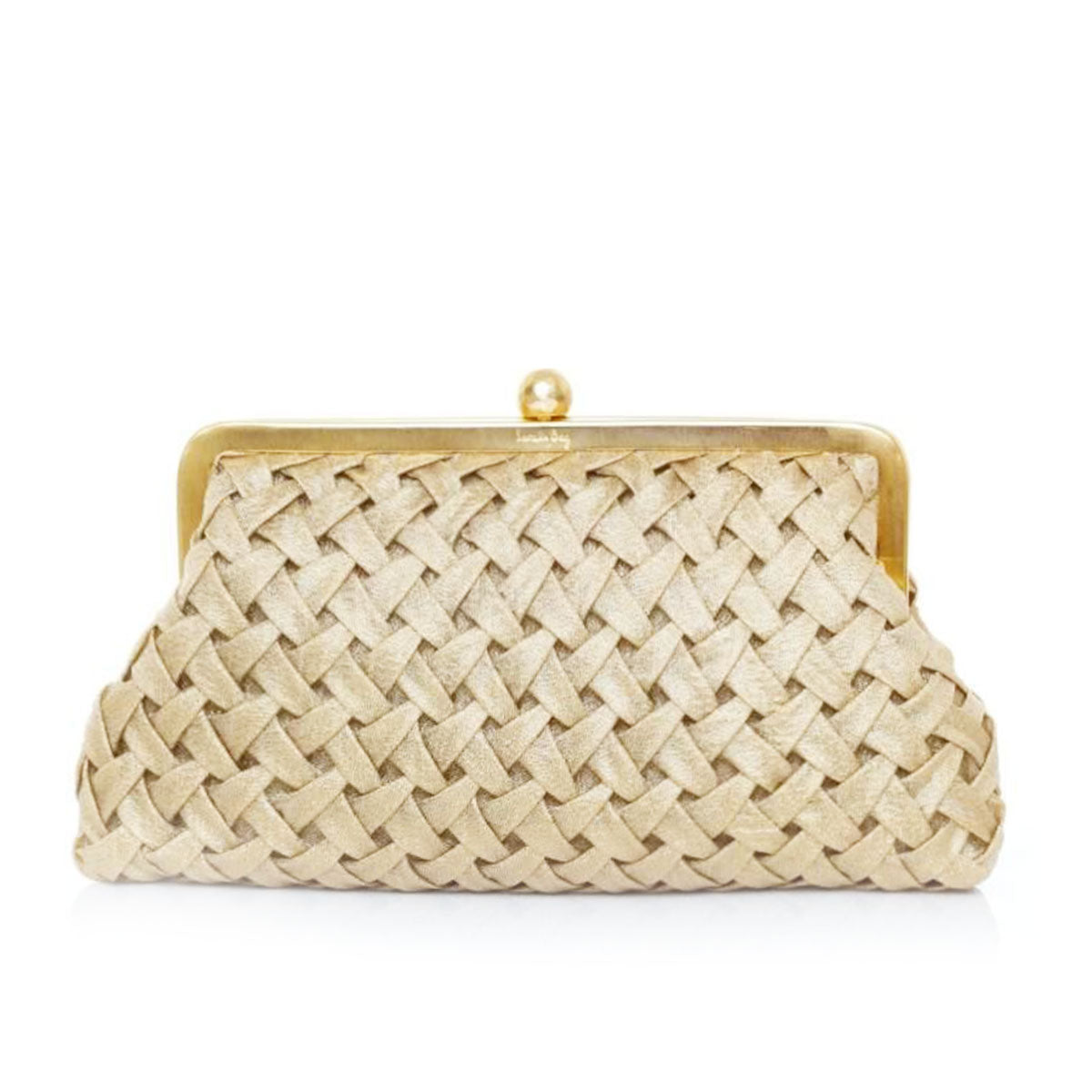 vine gold classic clutch bag with shoulder chain