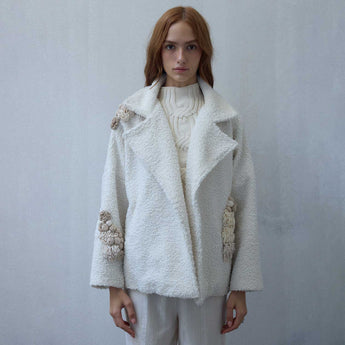 BEIGE MOSS ON BOUCLE BEA JACKET