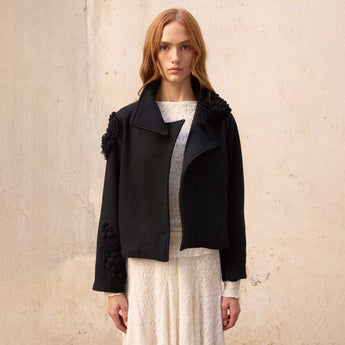 BLACK MOSS ON CASHMERE YAS JACKET