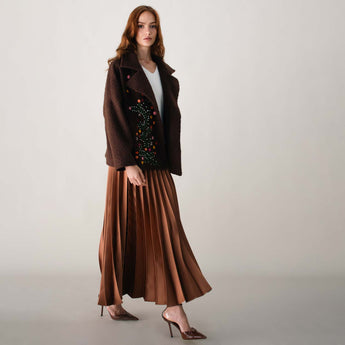 BLOOM ON BOUCLE BROWN BEA JACKET