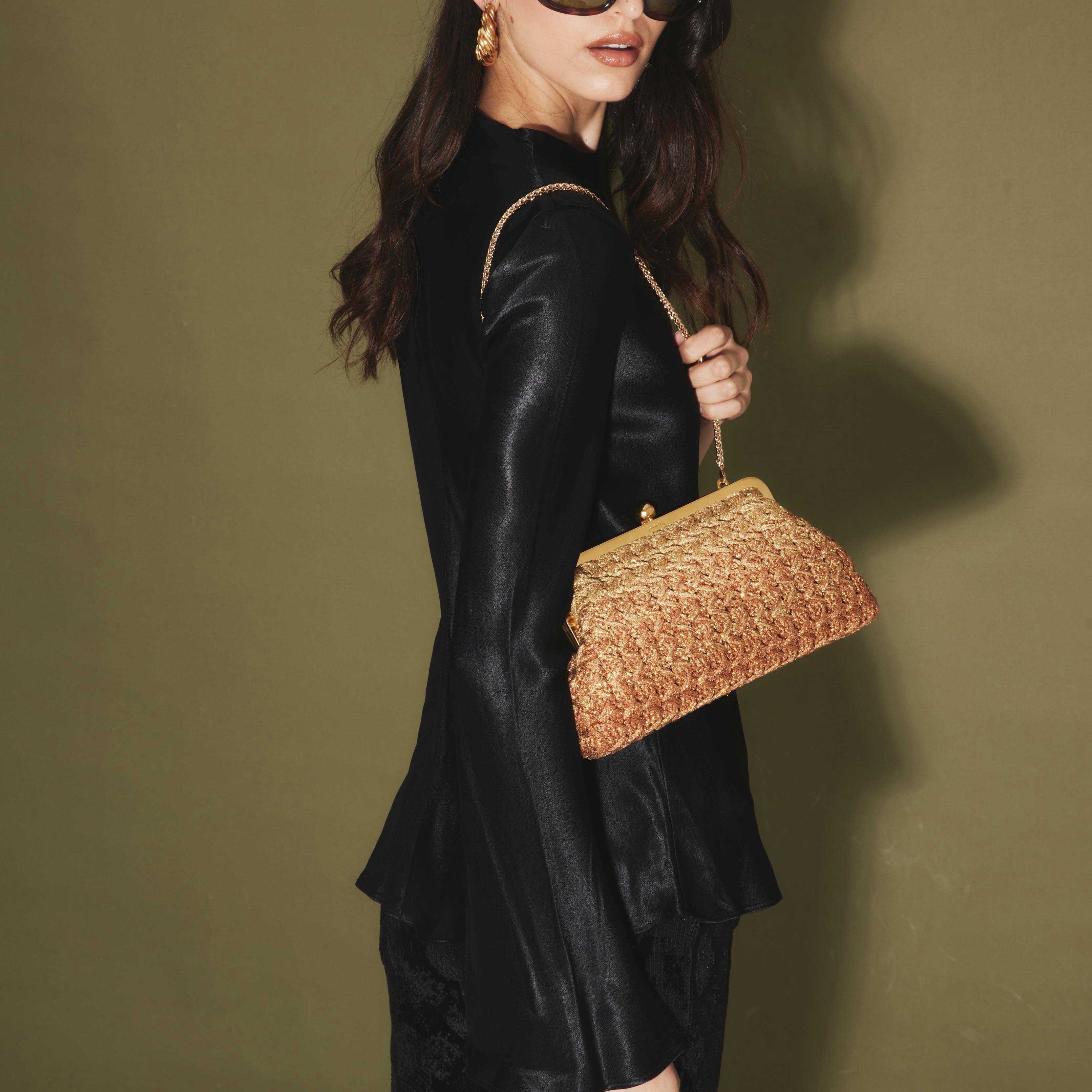 ECLIPSE GOLD CROCHET CLASSIC BAG – Sarah's Bag