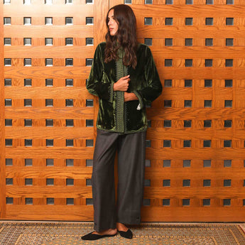EMERALD VELVET CASA JACKET