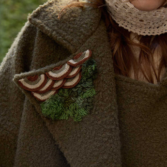 FOREST ON KHAKI BOUCLE BEA JACKET