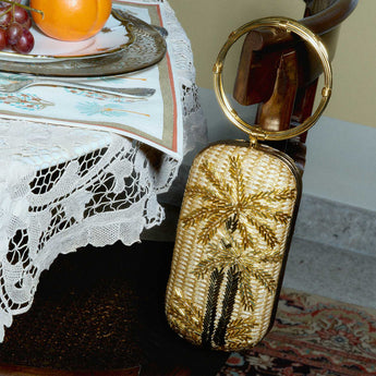 GOLDEN OASIS GOLD STRAW MENOTTES WRISTLET