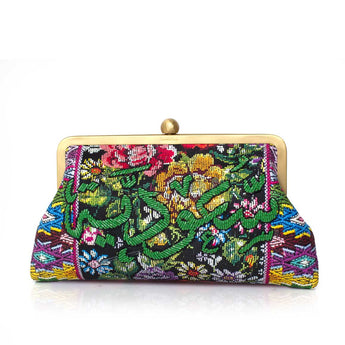 GREEN SAOUDIYAH ON FLORAL CLASSIC BAG