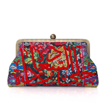 HAPPINESS RED ON MEXICAN FLORAL CLASSIC BAG