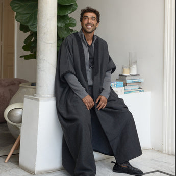 MEN’S BLACK ON ANTHRACITE JOG ABAYA