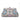 Colorful patterned clutch bag on a white background