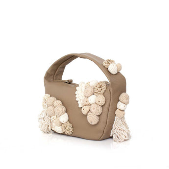 MOSS ON BEIGE LEATHER LE PETIT
