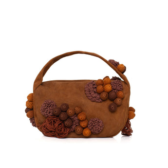 MOSS ON BROWN LEATHER LE PETIT