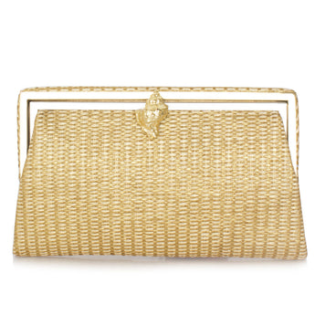 MUREX GOLD STRAW GRACE CLUTCH