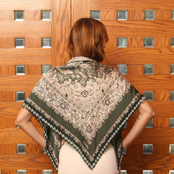 OLIVE TAPESTRY SCARF