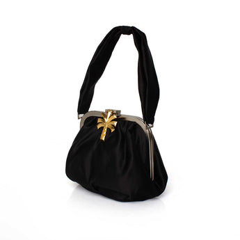 PALM ON BLACK SATIN BELLA