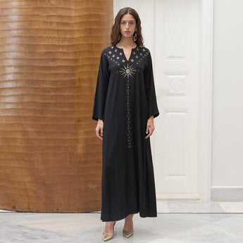 RISING SUN ON BLACK AMAL DRESS