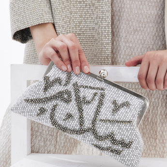 SALAM ON HONEYCOMB SILVER CLASSIC BAG
