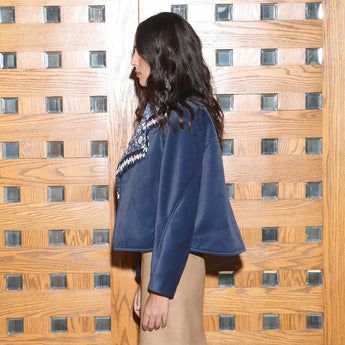 SAPPHIRE BLUE TAPESTRY ON BLUE VELVET YAS JACKET