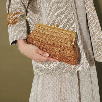 ECLIPSE GOLD CROCHET CLASSIC BAG