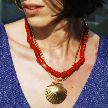 AURORE RED GOLD NECKLACE