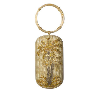 golden oasis gold straw menottes evening bracelet bag
