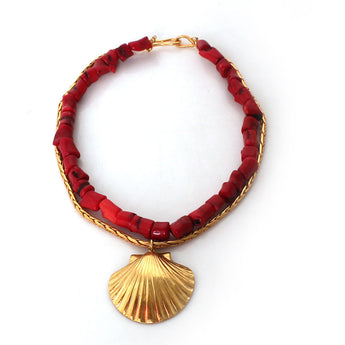 aurore red gold necklace jewelry, necklace